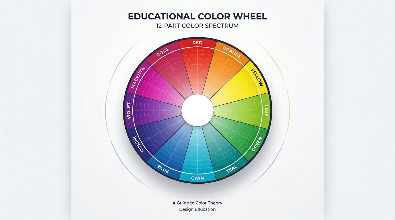 Color wheel diagram showing complementary color relationships